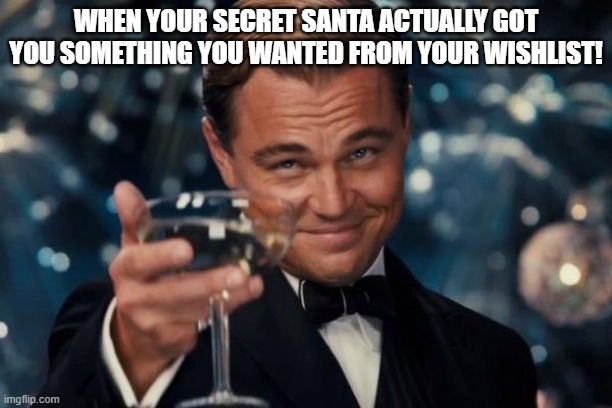 secret santa leonardo dicaprio meme