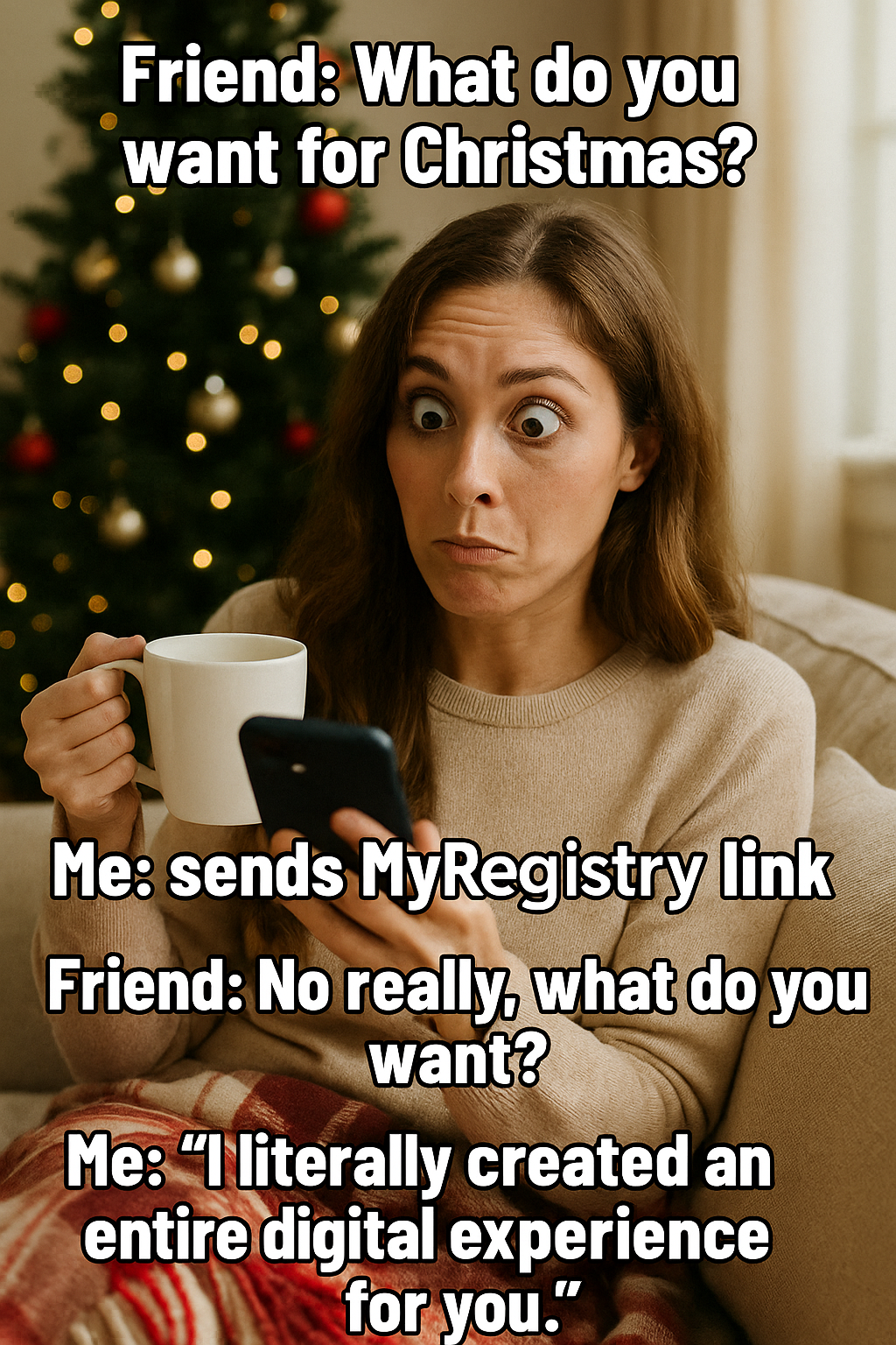 Myregistry funny christmas list meme