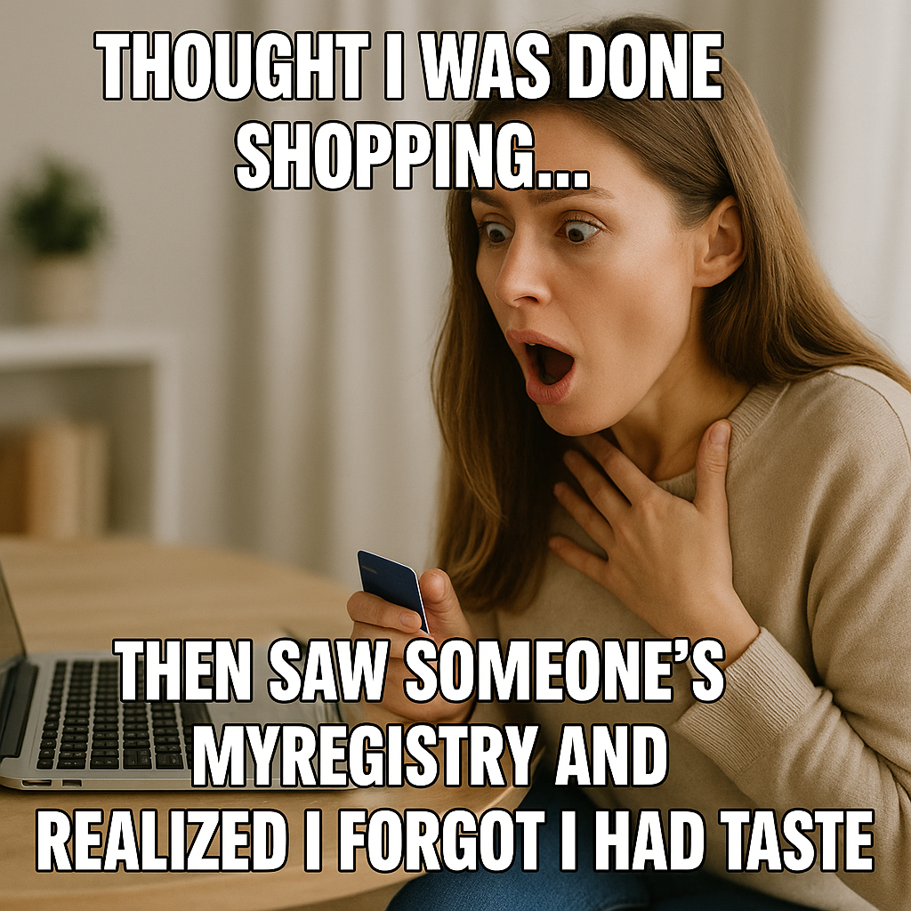 myregistry christmas shopping meme