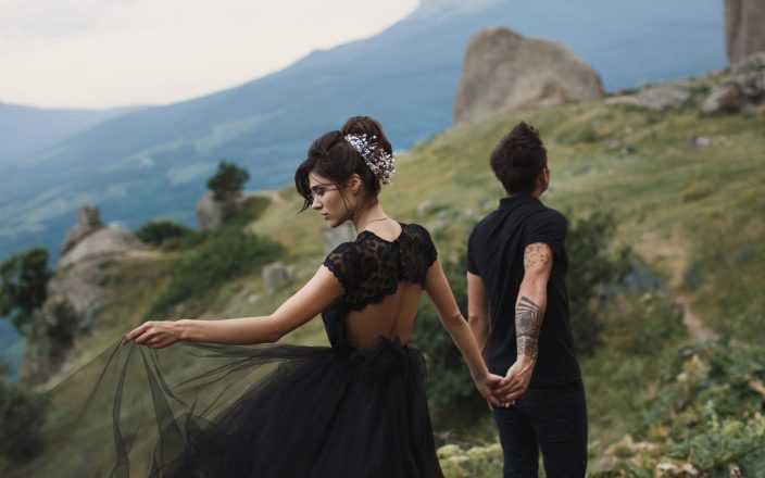 black wedding dress