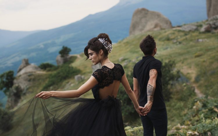 black wedding dress